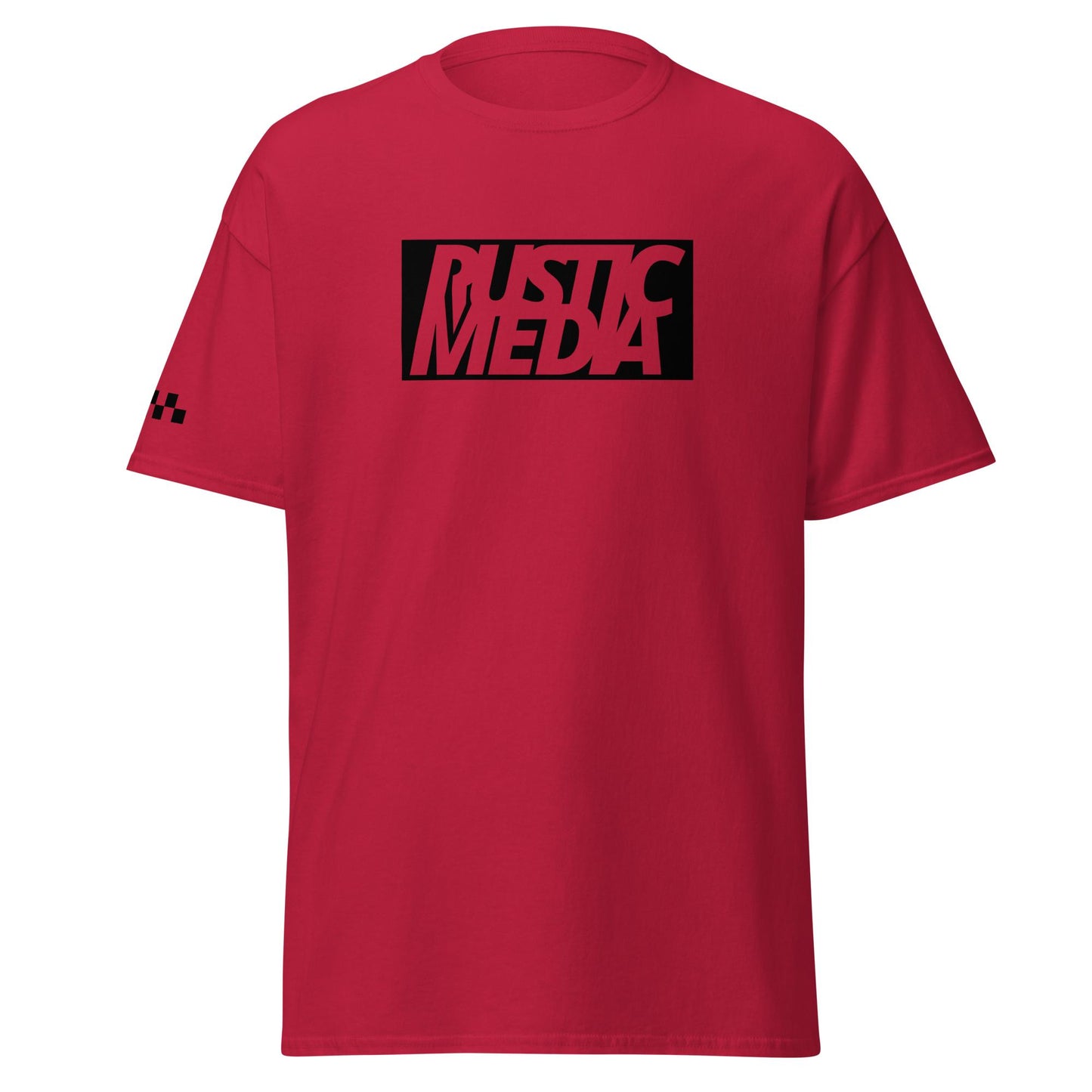 Black Logo Rustic Media 100% Cotton Tee