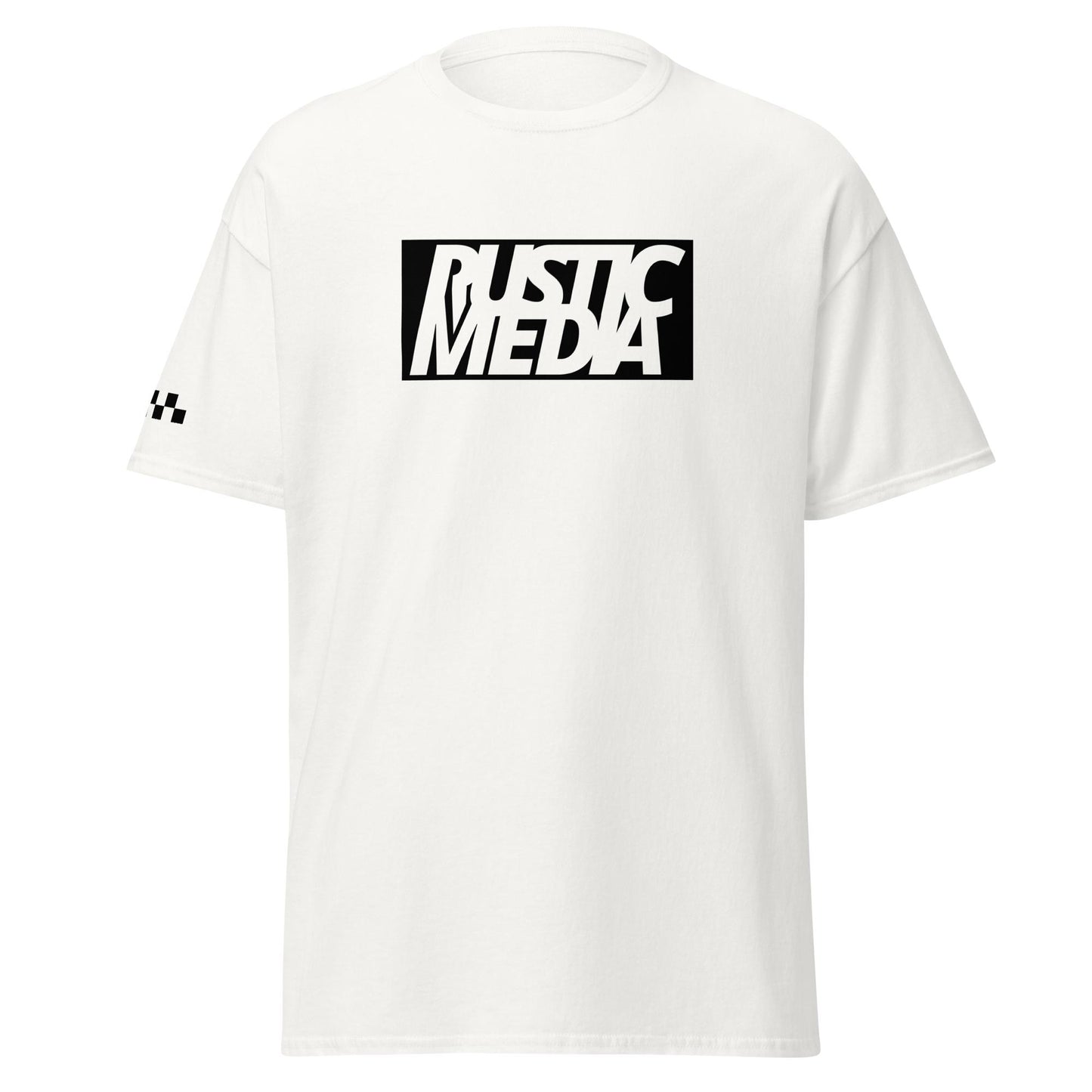 Black Logo Rustic Media 100% Cotton Tee