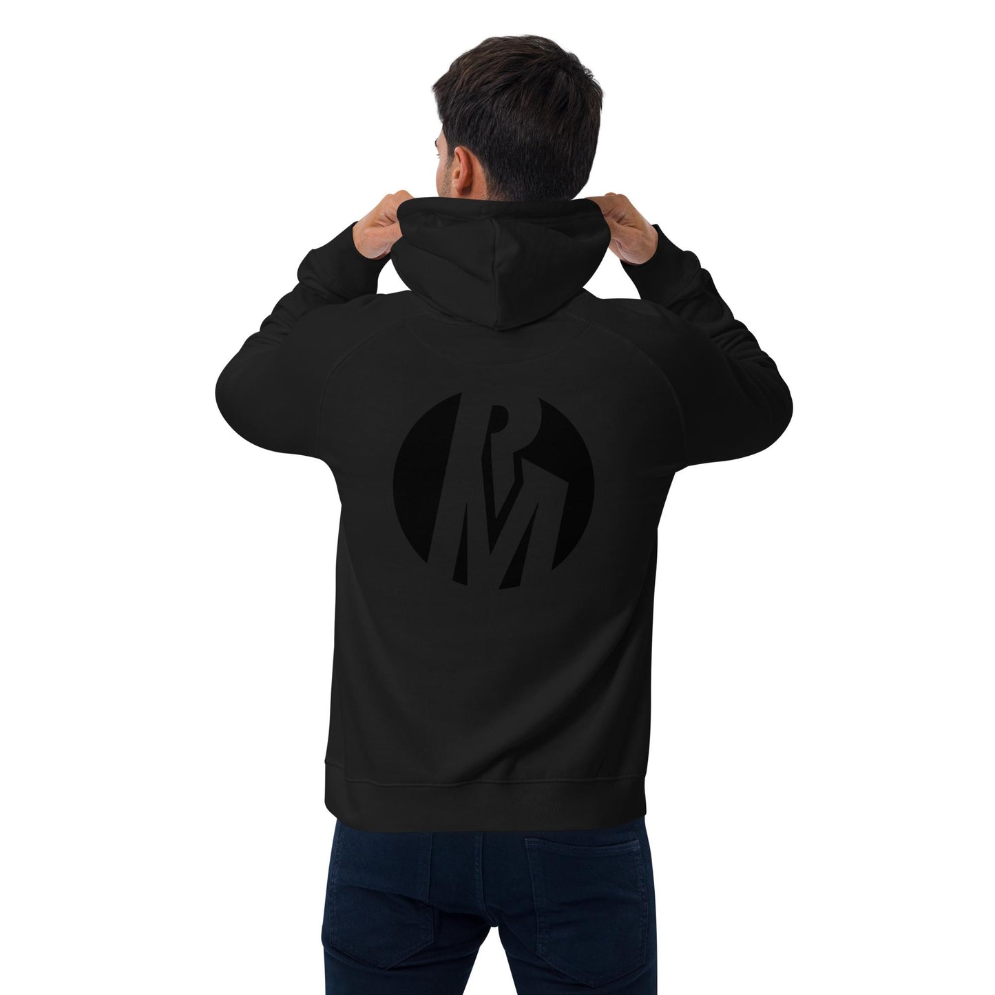 Black Logo Rustic Media Hoodie