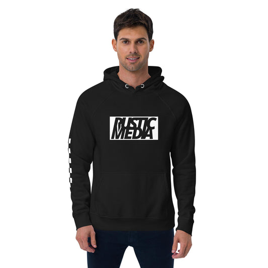 White Logo Rustic Media Hoodie